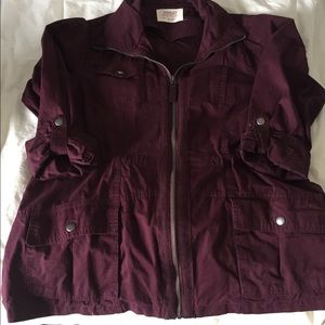 ASHLEY size large maroon jacket